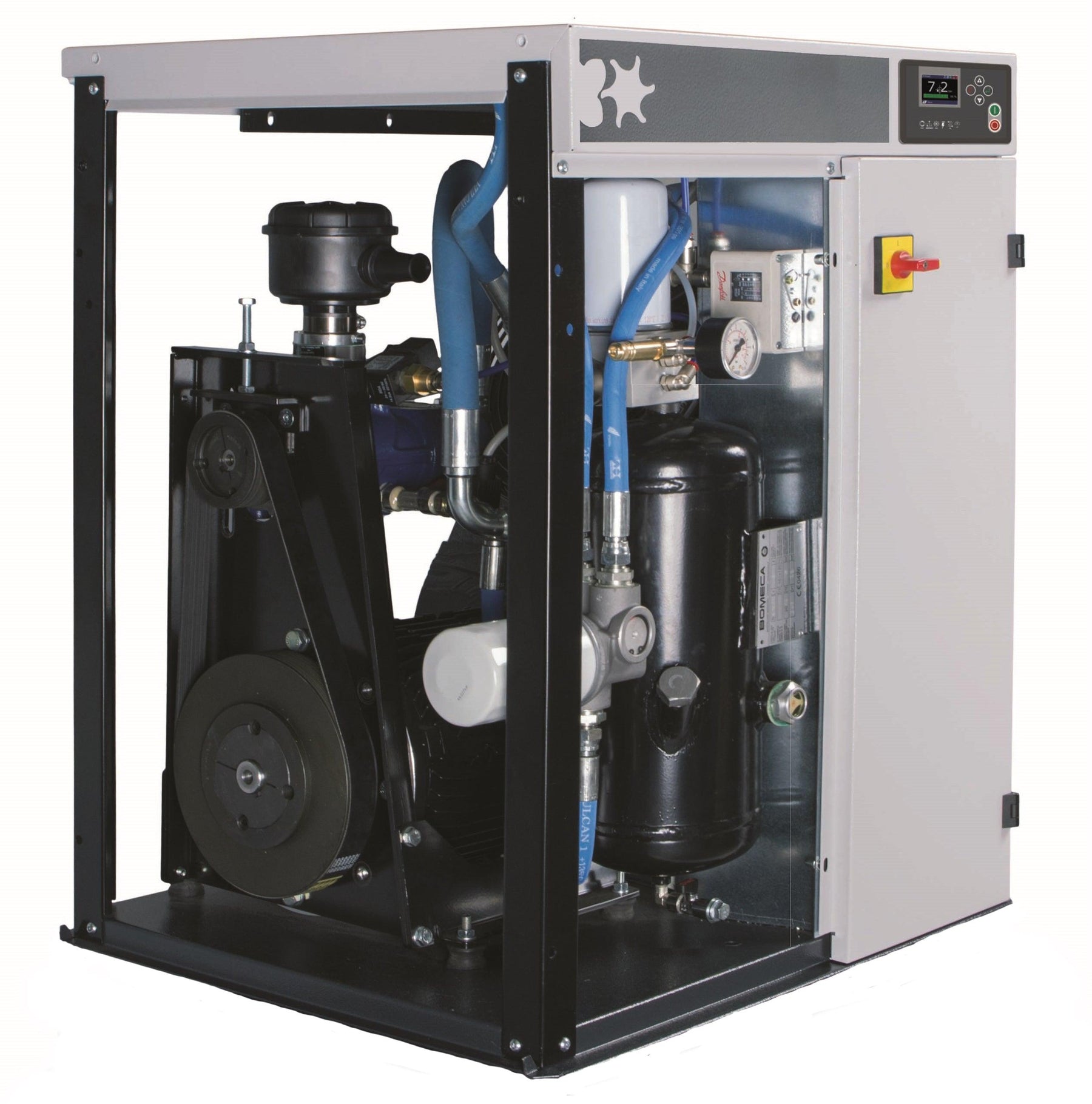 Screw compressor power 11 kW + 270 l tank + integrated refrigeration cycle dryer - Weagorà
